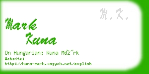 mark kuna business card